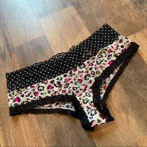 Victoria’s Secret vintage neon animal print polka dot the Lacie panty